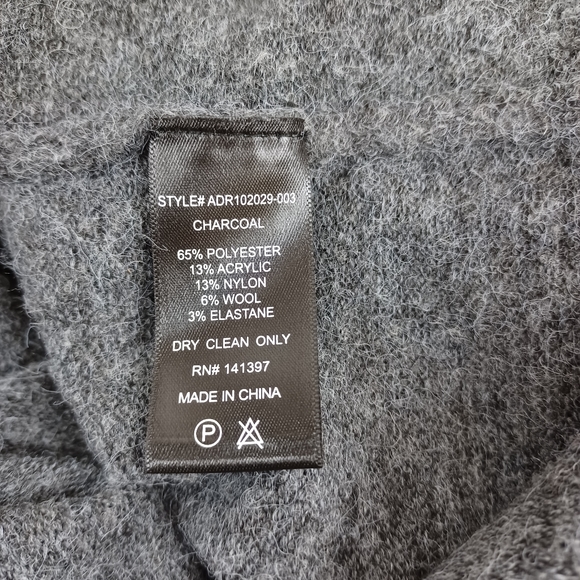 ASTR Sweater Midi Dress Size M Color Charcoal Off The Shoulder Slit Women - Picture 10 of 13